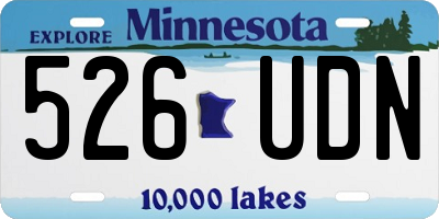 MN license plate 526UDN