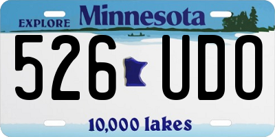 MN license plate 526UDO