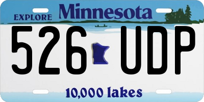MN license plate 526UDP