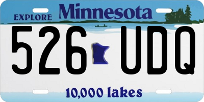 MN license plate 526UDQ