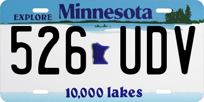 MN license plate 526UDV