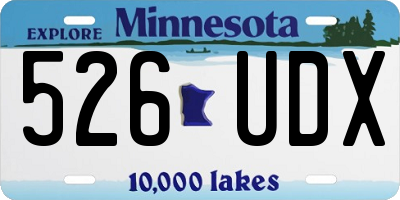 MN license plate 526UDX