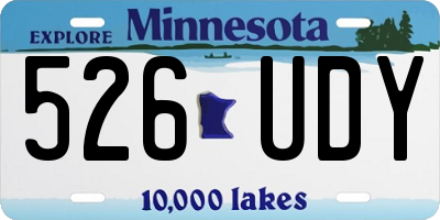 MN license plate 526UDY