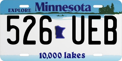 MN license plate 526UEB