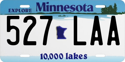 MN license plate 527LAA