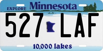 MN license plate 527LAF