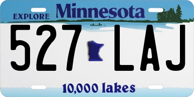 MN license plate 527LAJ