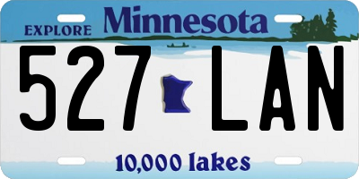 MN license plate 527LAN