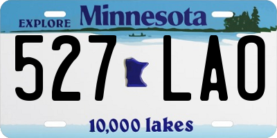 MN license plate 527LAO