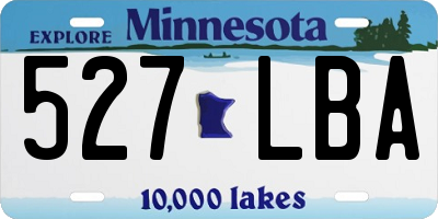 MN license plate 527LBA