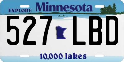 MN license plate 527LBD
