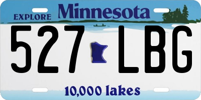 MN license plate 527LBG