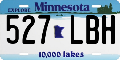 MN license plate 527LBH