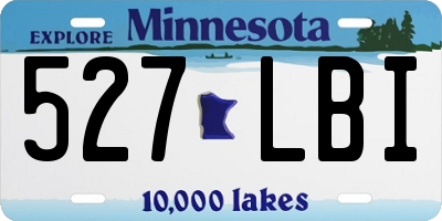 MN license plate 527LBI