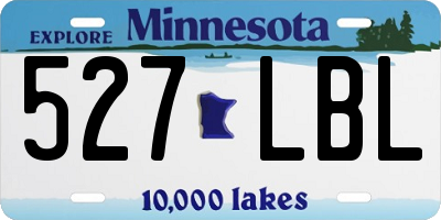 MN license plate 527LBL