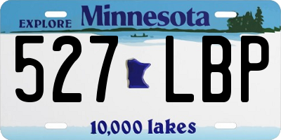 MN license plate 527LBP