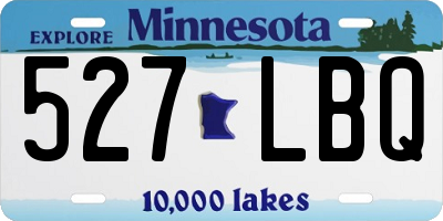 MN license plate 527LBQ