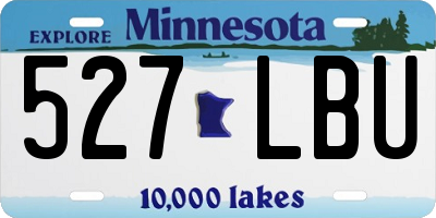 MN license plate 527LBU