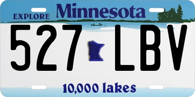 MN license plate 527LBV