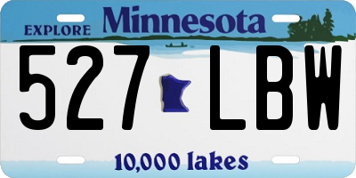 MN license plate 527LBW
