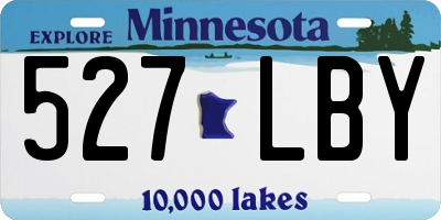 MN license plate 527LBY