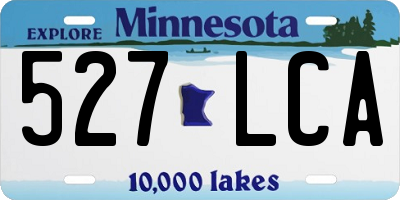 MN license plate 527LCA
