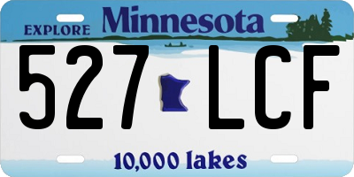 MN license plate 527LCF