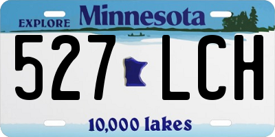 MN license plate 527LCH