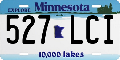 MN license plate 527LCI