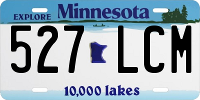 MN license plate 527LCM