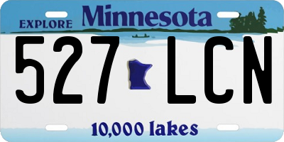 MN license plate 527LCN