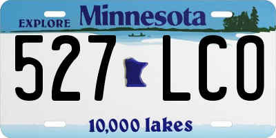 MN license plate 527LCO