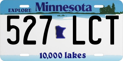 MN license plate 527LCT
