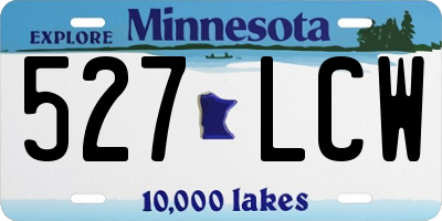 MN license plate 527LCW