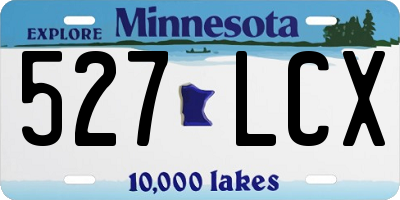 MN license plate 527LCX