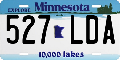 MN license plate 527LDA