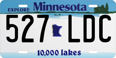 MN license plate 527LDC