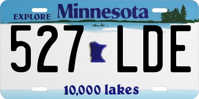 MN license plate 527LDE