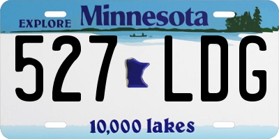 MN license plate 527LDG