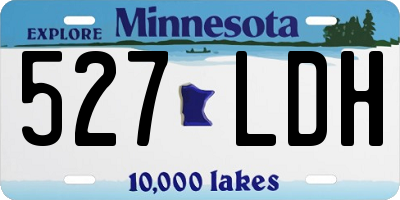 MN license plate 527LDH