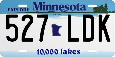MN license plate 527LDK