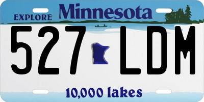 MN license plate 527LDM