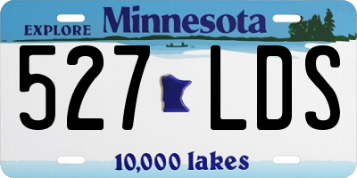 MN license plate 527LDS