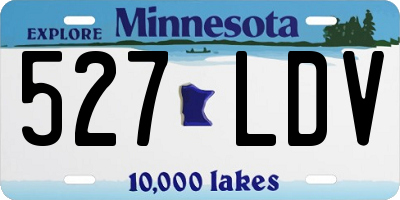 MN license plate 527LDV