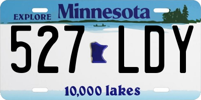 MN license plate 527LDY