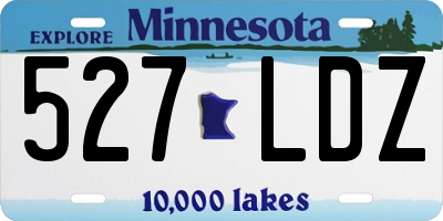 MN license plate 527LDZ