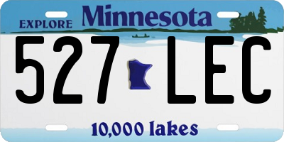 MN license plate 527LEC