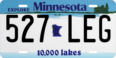 MN license plate 527LEG