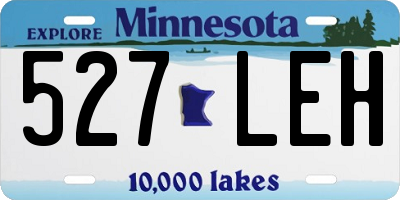 MN license plate 527LEH