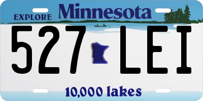 MN license plate 527LEI